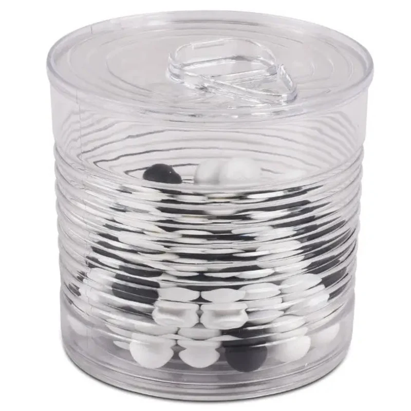 Plastic Transparent Tin Can with Lid